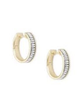 Kendra Scott Jack Hoop Earrings gold clear crystal